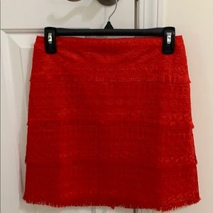 Brand new with tag JCrew Factory red skirt size 00.